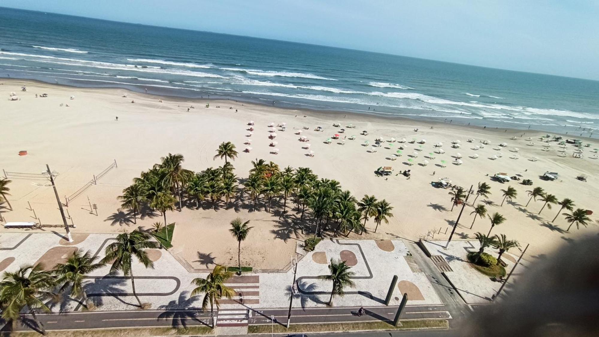 Apartamento De Frente E Com Vista Para O Mar برايا جراندي المظهر الخارجي الصورة