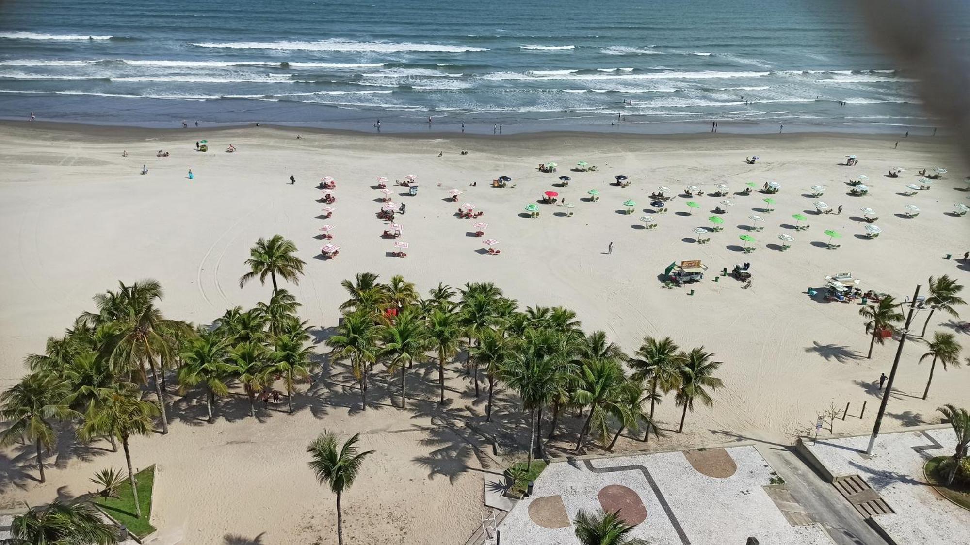 Apartamento De Frente E Com Vista Para O Mar برايا جراندي المظهر الخارجي الصورة